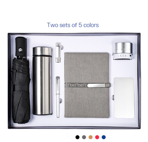 Набор корпоративных подарков IStapromo класса люкс ручной работы: автоматический зонт, термос, USB-флешка, ручка, мышь, колонка, внешний аккумулятор - Product Image 1