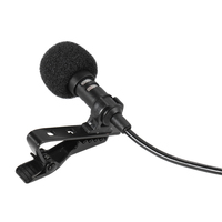 Portátil 150cm Mini Clip-on Omnidireccional USB Lavalier Micrófono Estéreo inalámbrico para PC Computadora Hecho de metal duradero