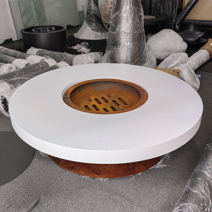 MEISU.CH Braciere da Esterno Personalizzato Autoportante 1000/1200/1500mm Legna/Gas/Alcool/Atomizzato/Elettronico in Metallo per Cucina all'Aperto - Product Image 5