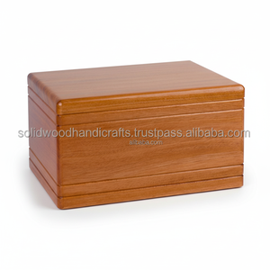 Urnas de cremación de madera de nuevo diseño para urnas de madera para adultos Urnas funerarias Tamaño personalizado Suministros funerarios - Product Image 1