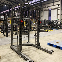 Estación de Dominadas Multigrip de Alta Resistencia Comercial, Jaula para Sentadillas, Equipo de Gimnasio para Entrenamiento de Fuerza en Centros de Fitness
