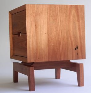 Durable Solid Wood Handmade Bedside Cabinet with Modern Classic <b>Double</b> Drawer <b>Storage</b> for Stylish Home Bedroom Furniture - Product Image 3