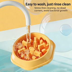 Wholesale High Quality <b>Plastic</b> Slow Feeding Bone Shape Food Slow Feeder Cat Dog Bowl Pet Bowl With Slip Small - Product Image 2