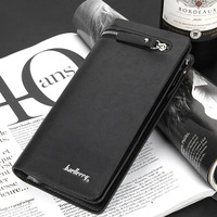 Dompet Panjang Pria Tas Genggam Tempat Kartu Kredit Dompet Carteira Masculina Carteras Billetera Hombre Kulit PU Dompet Uang Portfe Carte