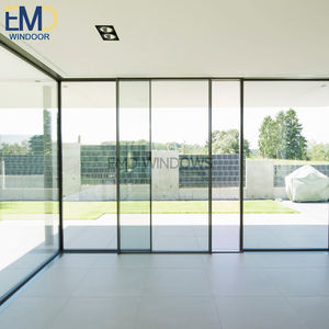 Porte coulissante intérieure avec design contemporain en verre dépoli - Product Image 2