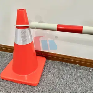 ABS di sicurezza cono palo di collegamento retrattile barra di barriera tirante in Pvc riflettente cono Bar per il cono di traffico