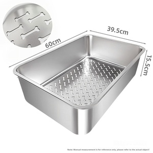 Groothandel Slimme Dubbellaagse Geurcontrole 48l Capaciteit 60*40*15/60*40*20Cm Semi-Ingesloten Roestvrijstalen Kattenbak Filter - Product Image 4