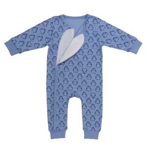 Hongbo Bamboe Baby Romper Baby Pasgeboren Romper Custom Baby Kleding Ritssluiting Magnetische Romper Met De Magnetische Bevestigingsmiddelen