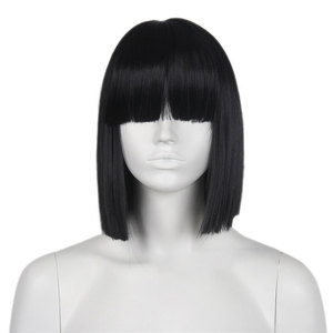 Hard Shell <strong>Wig</strong> for Clothing Female Model Half Factory Wholesale Black <strong>Short</strong> Straight Hair bob <strong>Wig</strong> with Hard Shell - Product Image 3