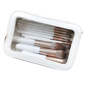 Ensemble <span class=keywords><strong>de</strong></span> 18 pinceaux <span class=keywords><strong>de</strong></span> <span class=keywords><strong>maquillage</strong></span> professionnels <span class=keywords><strong>de</strong></span> haute qualité à poils synthétiques et manche en bois, style estompeur, OEM/ODM, outils portables pour le visage, en vrac - Product Image 1