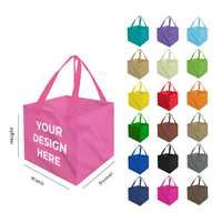 Sac de courses écologique non tissé avec logo personnalisé, sac fourre-tout réutilisable laminé pour la promotion en supermarché et les salons professionnels