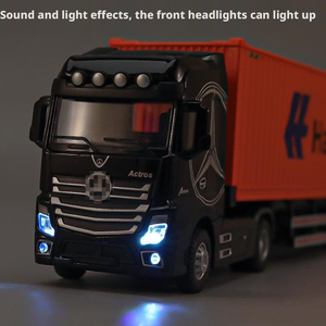 Modellino Ornamentale in Scala 1:32 Interamente in Lega Camion Pesante Trattore Stradale con Portiere Apribili Macchinina Giocattolo in Plastica per Ragazzo Idea Regalo Altri Veicoli Giocattolo - Product Image 4