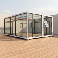 Maison conteneur modulaire pliable tout acier préfabriquée 20ft 40ft, installation rapide pour usage résidentiel, bar, salle de sport, design contemporain