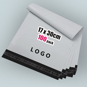 Custom Logo 17x30cm 100PC White 0.5 Mil Thick <b>Waterproof</b> Tear-Proof Adjustable Shipping Envelopes Embossing/Debossing for <b>Socks</b> - Product Image 1