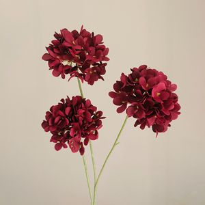 Plantas Artificiales de Hortensia de Tacto Real con 3 Cabezas para Decoración del Hogar, Navidad, Graduación, Halloween y Otras Ocasiones - Product Image 2