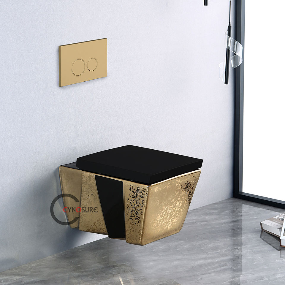 สีดำและสีทองมันวาว