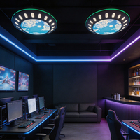 Luminaires Modulaires LED en Fer Personnalisables pour Musées Scientifiques Modernes, Salles d'Exploration Spatiale, Salles VR, Arcades et Centres Commerciaux
