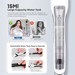 Máy làm thẳng tóc hơi nước chuyên nghiệp, làm nóng nhanh, gốm sứ 2 trong 1, máy duỗi và uốn tóc - Product Image 5