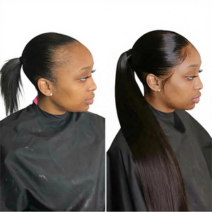 วิกผมจริงติดลูกไม้ด้านหน้า13x4 HD <span class=keywords><strong>ผม</strong></span>ตรงด้านขวาสำหรับ<span class=keywords><strong>ผม</strong></span>หางม้าวิกผมน้ำ - Product Image 6