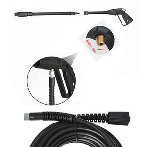 BEAR CRYSTAL noir M22 à M14 haute pression 18MPA PVC tuyau d'extension pompe hydraulique 5m/10m/15m longueur pour Karchers <span class=keywords><strong>nettoyage</strong></span> de <span class=keywords><strong>voiture</strong></span> - Product Image 2