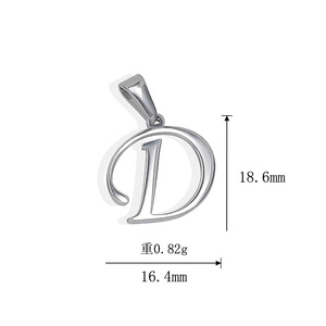Colgante <span class=keywords><strong>de</strong></span> 26 letras iniciales chapado en oro <span class=keywords><strong>de</strong></span> 24K para niños, <span class=keywords><strong>de</strong></span> acero inoxidable, accesorios <span class=keywords><strong>de</strong></span> joyería DIY, dijes al por mayor - Product Image 5