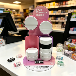 Prateleira de Exibição Personalizada em Acrílico para Bolsas de Snus com Cápsulas de Nicotina e Café - Product Image 2