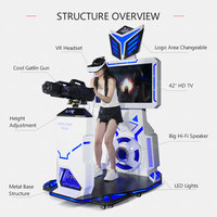 Machine de jeu de tir VR, simulateur de combat, simulateur de tir Gatling en réalité virtuelle