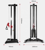 Nouvelle Machine Commerciale de Pulldown Latéral Améliorée, en Acier Robuste, avec Pile de Poids de 70 kg, Cage de Musculation et 16 Niveaux de Hauteur Réglables pour le Fitness