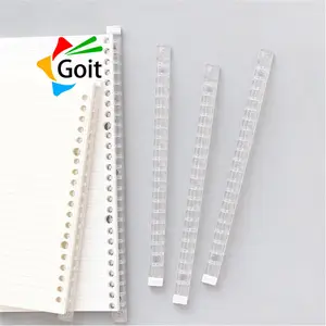 Colorful Plastic Loose-leaf Binding Clip Pull-out Suitable for A5 B5 Paper Removable Binding Strip