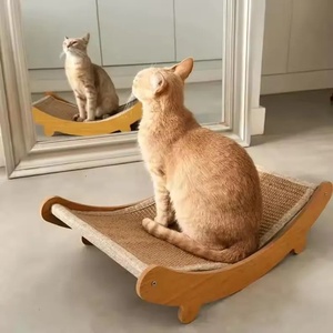 เตียงไม้สำหรับแมวในบ้าน เก้าอี้ข่วนขนแมวขนาดใหญ่ ทำจากวัสดุซิซอล - Product Image 1