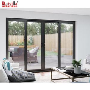हॉट सेल साउंडप्रूफ एल्यूमीनियम ग्लास स्लाइडिंग पैटियो डोर साइड ओपन सुपरमार्केट और फार्महाउस के लिए वाटरप्रूफ फीचर के साथ ओपनिंग - Product Image 4