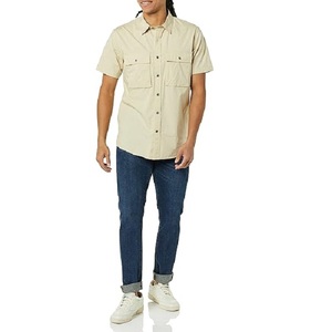 Trực Tiếp Bd Xuất Khẩu Chất Lượng Người Đàn Ông Của Kaki Rắn Ngắn Sve Mỏng Phù Hợp Với Safari Áo Sơ Mi Mùa Xuân Bông Trang Phục Với Túi Cổ Phiếu Rất Nhiều Có Sẵn - Product Image 3