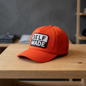 SOSH 4 Self Made 7-Panel Unisex Baseball Cap with Letter Pattern Common Fabric 100% Cotton Customizable Design Four Seasons - Product Image 3