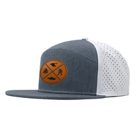 Penjualan Laris Topi Trucker Jaring Sulam Logo Topi 7 Panel Kustom Topi Baseball Katun Berkemah Topi Trucker