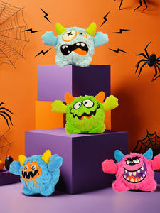 Fabrika Çıkışı Sevimli Komik Çirkin Evcil Hayvan Oyuncağı Sesli Zıplayan Top Malzemesi Kediler ve Köpekler için Cadılar Bayramı Hediye Fikri - Product Image 1