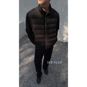 Giacca Invernale da Uomo in Stile <span class=keywords><strong>Old</strong></span> Money, 90% Piumino d'Oca Bianco, Lavorazione a Maglia con Cerniera, Calda e in Lana - Product Image 4