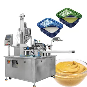 Easy To Operate Honey Mustard Sauce Filling Packing Machine Salad Dressing Plastic Dipping Cup Filling Sealing Machine