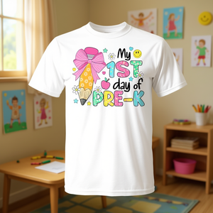 Camiseta para niñas de mi primer día de preescolar, regreso a clases 2025 - Product Image 3