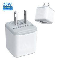 Chargeur mural universel PD3.0 QC2.0 20W Type-C et USB avec protection OTP pour téléphones mobiles et ordinateurs portables
