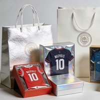 Sac en papier de luxe personnalisé pour l'emballage de maillots de basket-ball, de football, de soccer, boîte cadeau, sac à main, sacs de shopping en papier de créateur