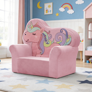 Canapé-lit pour bébé <span class=keywords><strong>licorne</strong></span>, <span class=keywords><strong>fauteuil</strong></span> doux en <span class=keywords><strong>mousse</strong></span> à mémoire de forme, confortable et ergonomique pour enfants - Product Image 1