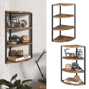 Estantes flotantes de esquina para consola de juegos, estante de pared de madera Vintage de 60x30x30cm - Product Image 5