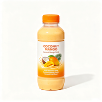 Étiquettes de bouteilles de boisson à la noix de coco et à la mangue Haoxuan, autocollantes, imprimées, imperméables, service OEM