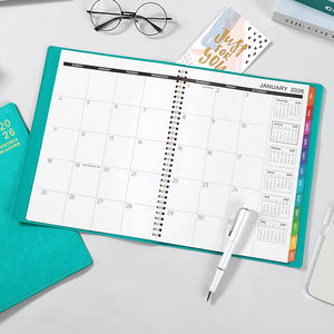 <b>A5</b> Spiral Bound Leather <b>Cover</b> Printed Eco-friendly Gold Foil Logo Student Homework <b>Notebook</b> Custom Design Manufacturer - Product Image 5