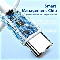 Kabel Pengisian Cepat 6A Tipe C ke Tipe C dengan Chip E-Marker, Kabel Data TPE untuk 100W untuk Ponsel dan Tablet Android 1M 2M OEM ODM Grosir