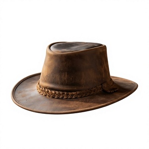 Sombrero de Cuero Genuino Negro de Lujo para Magos, de Alta Demanda para Espectáculos de Magia, con Logotipo Personalizable, Unisex, Casual y a la Moda - Product Image 6