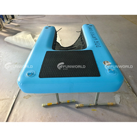 Haute qualité point de chute Pvc gonflable chien bateau échelle montée rampe plate-forme gonflable chien rampe d'eau