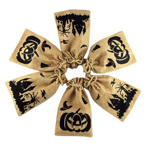 Natural Jute Drawstring <b>Bag</b> Eco-Friendly Burlap <b>Gift</b> Pouch with Custom Logo for <b>Wedding</b> Favor Packaging - Product Image 2