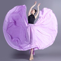 Jupe de danse orientale 720 degrés, longue jupe de danse espagnole, jupe soleil, costume de scène pour femme