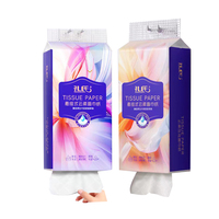 Mouchoirs en papier de haute qualité, 5 plis, super doux, respectueux de la peau, en vrac, à suspension, à tirer par le bas
